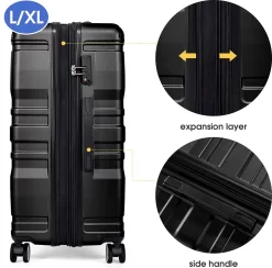 Merax 3-delig Kofferset Met TSA Slot - Trolleyset ABS 40L, 70L & 110 Liter - Zwart 14 Merax 3-delig Kofferset Met TSA Slot - Trolleyset ABS 40L, 70L & 110 Liter - Zwart -Reisopslagwinkel 1200x1186 1