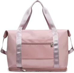 Merkloos Opvouwbare Handbagage Reistas – Opvouwbaar Tot 28 X 18 Cm – Roze -Reisopslagwinkel 1200x1187 10