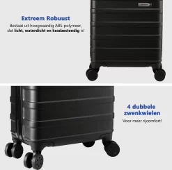 CabinMax Handbagage Koffer - Trolley 30L - Harde Reiskoffer - 45x36x20cm - Lichtgewicht - Groot Capaciteit - Zwart 15 CabinMax Handbagage Koffer - Trolley 30L - Harde Reiskoffer - 45x36x20cm - Lichtgewicht - Groot Capaciteit - Zwart -Reisopslagwinkel 1200x1188 1