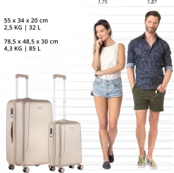 CarryOn Skyhopper Kofferset – TSA Handbagage + Reiskoffer 78cm – Dubbele Wielen - Champagne 18 CarryOn Skyhopper Kofferset – TSA Handbagage + Reiskoffer 78cm – Dubbele Wielen - Champagne -Reisopslagwinkel 1200x1190 4
