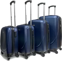 Castillo Travelerz 4 Delige ABS Kofferset - Donkerblauw