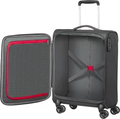 American Tourister Reiskoffer - Crosstrack Spinner 55/20 Tsa (Handbagage) Grey/Red -Reisopslagwinkel 1200x1192