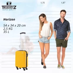 TravelZ Horizon Handbagagekoffer - 54cm Handbagage Trolley Met Gevoerde Binnenkant - Geel -Reisopslagwinkel 1200x1199 2