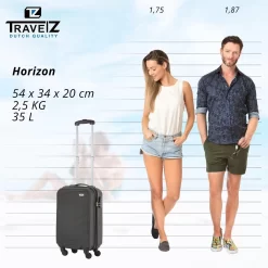 TravelZ Horizon Handbagagekoffer - 54cm Handbagage Trolley Met Gevoerde Binnenkant - Zwart 11 TravelZ Horizon Handbagagekoffer - 54cm Handbagage Trolley Met Gevoerde Binnenkant - Zwart -Reisopslagwinkel 1200x1199 9