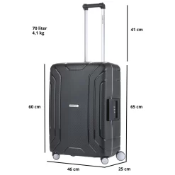 CarryOn Steward TSA Reiskoffer - 65cm Trolley Met Kliksloten - Dubbele Wielen - Zwart -Reisopslagwinkel 1200x1200 1014