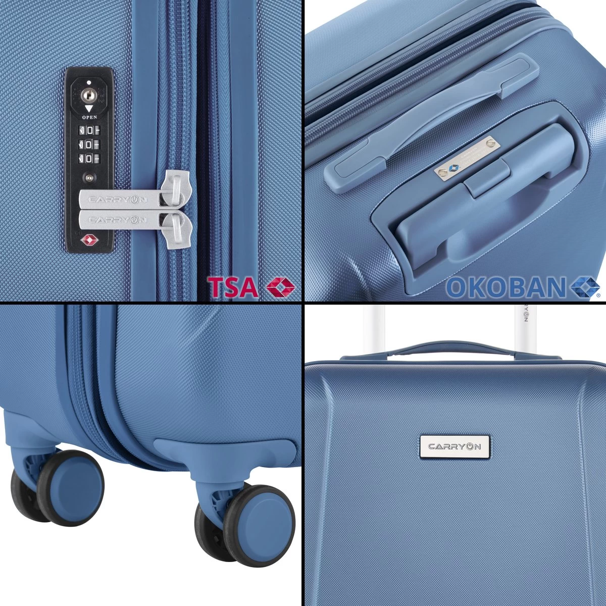CarryOn Skyhopper Reiskoffer - 78cm TSA Trolley Met OKOBAN - Dubbele Wielen - Blauw 7 CarryOn Skyhopper Reiskoffer - 78cm TSA Trolley Met OKOBAN - Dubbele Wielen - Blauw - Afbeelding 7