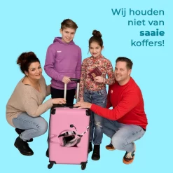 NoBoringSuitcases.com® Koffer Groot - Slak - Roze - Meisjes - Racen - Trolley Koffer Met TSA-slot - Met Wielen - 90 Liter - Reiskoffer - 66 Cm -Reisopslagwinkel 1200x1200 1171