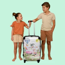 NoBoringSuitcases.com® Koffer Groot - Eenhoorn - Luchtballon - Meisjes - Regenboog - Trolley Koffer Met TSA-slot - Met Wielen - 90 Liter - Reiskoffer - 66 Cm -Reisopslagwinkel 1200x1200 1202