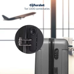 TRVLMORE Kofferset - 3 Delig - 38L (handbagage) + 70L + 110L - Donkergrijs -Reisopslagwinkel 1200x1200 1212