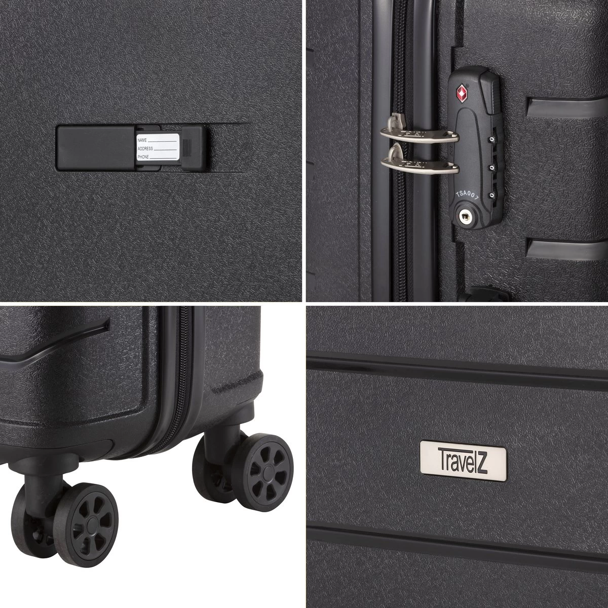 TravelZ Big Bars Kofferset - Trolleyset TSA 2-delig - Handbagage En Groot - Zwart 5 TravelZ Big Bars Kofferset - Trolleyset TSA 2-delig - Handbagage En Groot - Zwart - Afbeelding 5