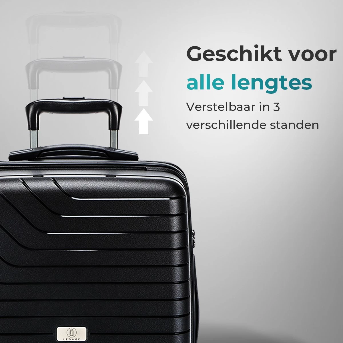 Legage Kofferset - Kofferset 3-Delig - Inclusief TSA Sloten - 1 Handbagage Koffer - Trolley - Zwart 3 Legage Kofferset - Kofferset 3-Delig - Inclusief TSA Sloten - 1 Handbagage Koffer - Trolley - Zwart - Afbeelding 3