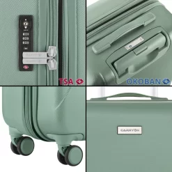 CarryOn Skyhopper Kofferset – TSA Trolleyset Met OKOBAN – Dubbele Wielen - Olijf -Reisopslagwinkel 1200x1200 1455