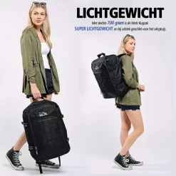 CabinMax Metz Reistas– Handbagage 44L- Rugzak – Schooltas - Backpack 55x40x20cm – Lichtgewicht - Zwart (MZ BK) -Reisopslagwinkel 1200x1200 1559