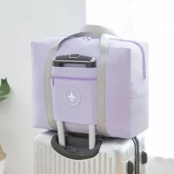 Merkloos Opvouwbare Reistas Paars/Lila - Opbergtas - Weekendtas - Reistas Voor Handbagage - Opvouwbare Reistassen Dames - Reistas Voor Op Koffer - Dames Tas - Damestas - Tas Voor Reizen - Sporttas -Reisopslagwinkel 1200x1200 1563