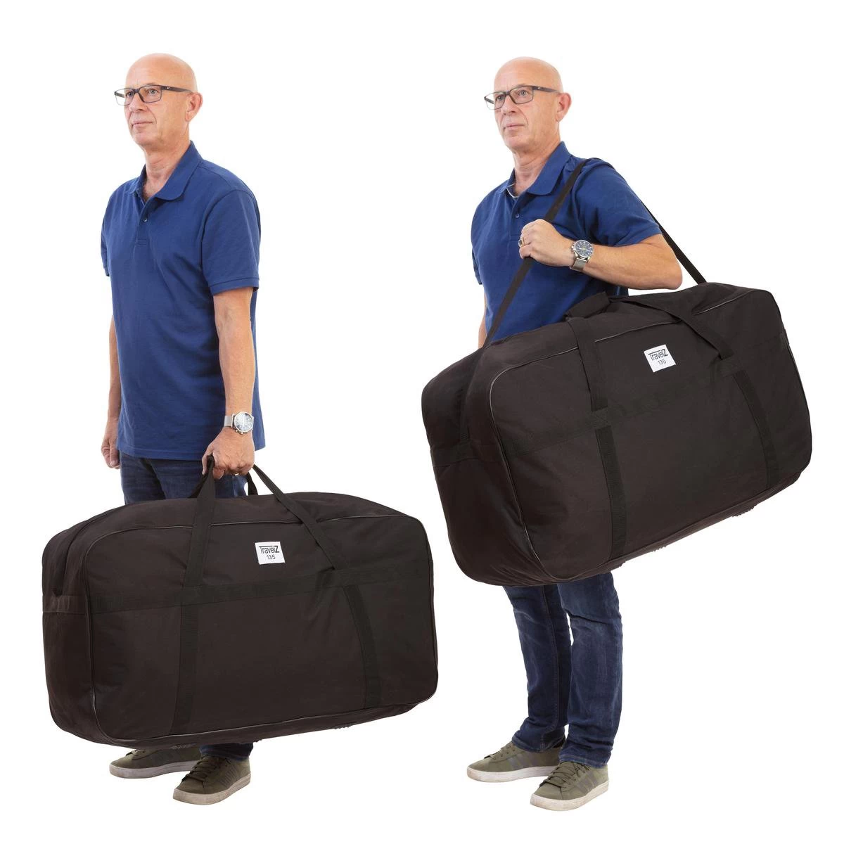 TravelZ Grote Reistas XL - 135 Liter Sporttas 82x35x47cm - Opbergtas 5 TravelZ Grote Reistas XL - 135 Liter Sporttas 82x35x47cm - Opbergtas - Afbeelding 5