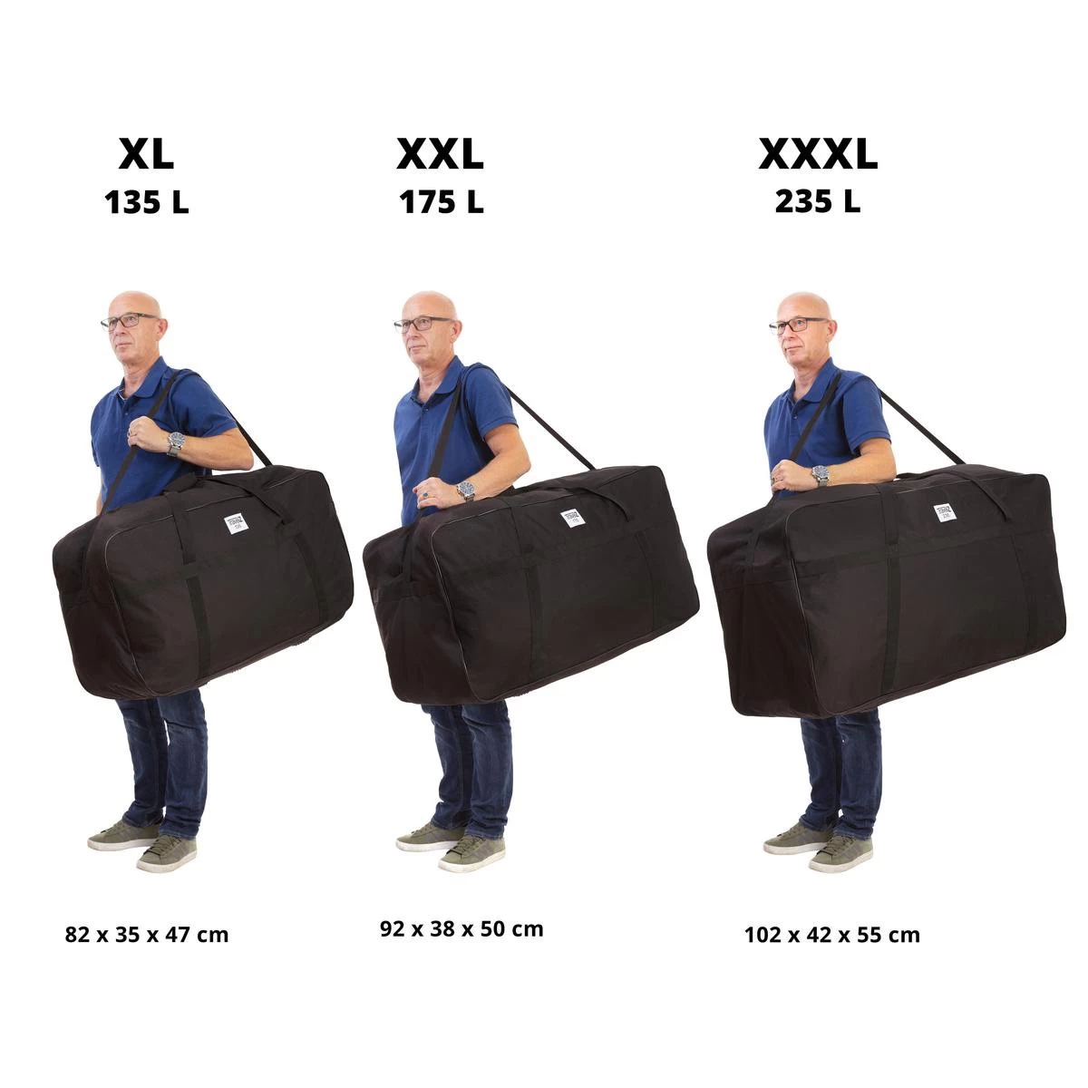 TravelZ Grote Reistas XL - 135 Liter Sporttas 82x35x47cm - Opbergtas 8 TravelZ Grote Reistas XL - 135 Liter Sporttas 82x35x47cm - Opbergtas - Afbeelding 8