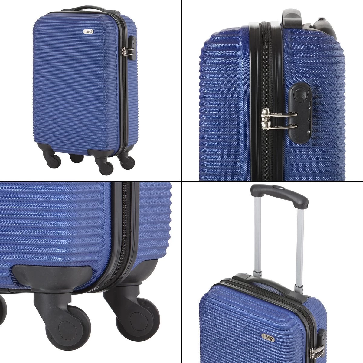 TravelZ Horizon Handbagagekoffer - 54cm Handbagage Trolley Met Gevoerde Binnenkant - Blauw 4 TravelZ Horizon Handbagagekoffer - 54cm Handbagage Trolley Met Gevoerde Binnenkant - Blauw - Afbeelding 4