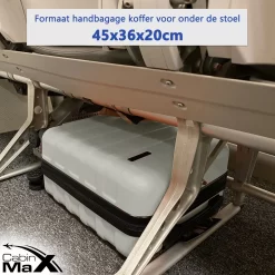 CabinMax Handbagage Koffer - Trolley 30L - Harde Reiskoffer - 45x36x20cm - Lichtgewicht - Groot Capaciteit - Wit -Reisopslagwinkel 1200x1200 287