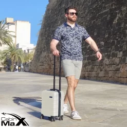 CabinMax Handbagage Koffer - Trolley 30L - Harde Reiskoffer - 45x36x20cm - Lichtgewicht - Groot Capaciteit - Wit -Reisopslagwinkel 1200x1200 288