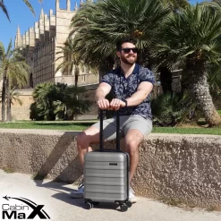 CabinMax Handbagage Koffer - Trolley 30L - Harde Reiskoffer - 45x36x20cm - Lichtgewicht - Groot Capaciteit - Steel Grey -Reisopslagwinkel 1200x1200 318