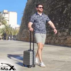 CabinMax Handbagage Koffer - Trolley 30L - Harde Reiskoffer - 45x36x20cm - Lichtgewicht - Groot Capaciteit - Steel Grey -Reisopslagwinkel 1200x1200 319