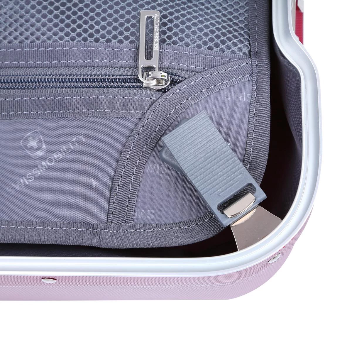 Swissmobility Elite Handbagagekoffer - 55cm Luxe Handbagage Met Dubbele TSA-kliksloten - Blauw 6 Swissmobility Elite Handbagagekoffer - 55cm Luxe Handbagage Met Dubbele TSA-kliksloten - Blauw - Afbeelding 6