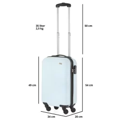 TravelZ Horizon Handbagagekoffer - 54cm Handbagage Trolley Met Gevoerde Binnenkant - Baby Blauw -Reisopslagwinkel 1200x1200 445