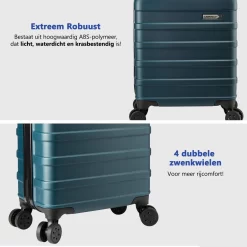 CabinMax Handbagage Koffer - Trolley 30L - Harde Reiskoffer - 45x36x20cm - Lichtgewicht - Groot Capaciteit - Endless Sea -Reisopslagwinkel 1200x1200 468