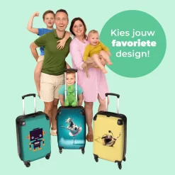 NoBoringSuitcases.com® Koffer - Koe - Ballet - Rok - Portret - Dieren - Trolley Op Wieltjes - Handbagagekoffer - Past Binnen 55x40x20 Cm En 55x35x25 Cm - Reiskoffer -Reisopslagwinkel 1200x1200 577