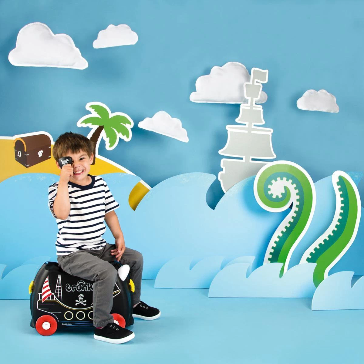 Trunki Ride-On Handbagage Koffer 46 Cm - Piraat Pedro 8 Trunki Ride-On Handbagage Koffer 46 Cm - Piraat Pedro - Afbeelding 8
