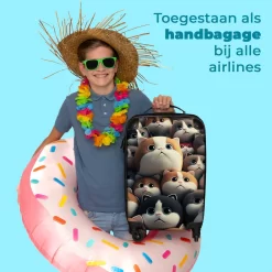 NoBoringSuitcases.com® Koffer - Handbagagekoffer - Kat - Dieren - Poes - Patronen - Trolley Op Wieltjes - Past Binnen 55x40x20 Cm En 55x35x25 Cm - Reiskoffers -Reisopslagwinkel 1200x1200 616