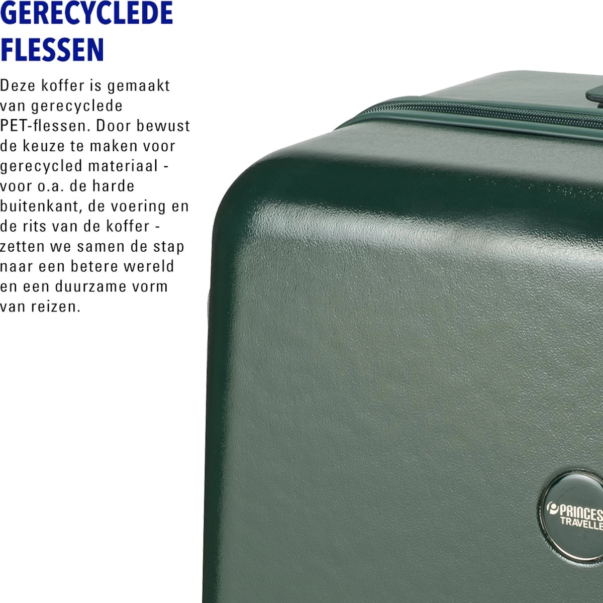 Princess Traveller Harlem - Reiskoffer - Groen - L - 76cm 5 Princess Traveller Harlem - Reiskoffer - Groen - L - 76cm - Afbeelding 5