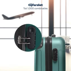 TRVLMORE Koffer - Handbagage - 54x36x20cm - 38L - Donkergroen -Reisopslagwinkel 1200x1200 69