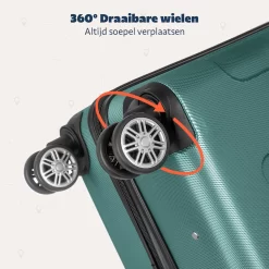 TRVLMORE Koffer - Handbagage - 54x36x20cm - 38L - Donkergroen -Reisopslagwinkel 1200x1200 72