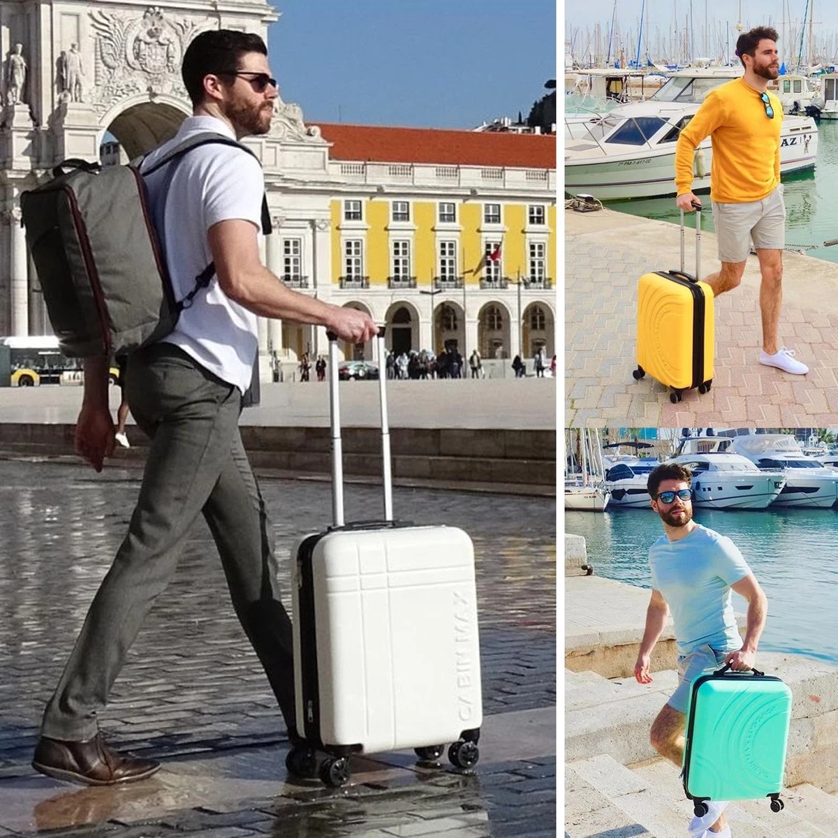 CabinMax Velocity Handbagage Koffer - Uitbreidbaar Trolley 44L - Harde Reiskoffer - 55x40x20/25 Cm - Lichtgewicht - Groot Capaciteit - Geel 2 CabinMax Velocity Handbagage Koffer - Uitbreidbaar Trolley 44L - Harde Reiskoffer - 55x40x20/25 Cm - Lichtgewicht - Groot Capaciteit - Geel - Afbeelding 2