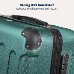 TRVLMORE Koffer - Handbagage - 54x36x20cm - 38L - Donkergroen -Reisopslagwinkel 1200x1200 77