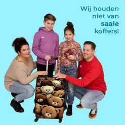 NoBoringSuitcases.com® Koffer Groot - Teddybeer - Knuffel - Bruin - Beer - Trolley Koffer Met TSA-slot - Met Wielen - 90 Liter - Reiskoffer - 66 Cm -Reisopslagwinkel 1200x1200 855