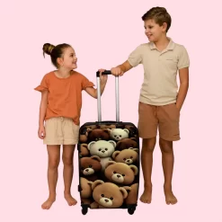 NoBoringSuitcases.com® Koffer Groot - Teddybeer - Knuffel - Bruin - Beer - Trolley Koffer Met TSA-slot - Met Wielen - 90 Liter - Reiskoffer - 66 Cm -Reisopslagwinkel 1200x1200 857