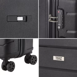 TravelZ Big Bars Reiskoffer 68 Cm Met Dubbele Wielen - Trolley Koffer Met TSA-slot - Zwart -Reisopslagwinkel 1200x1200 863