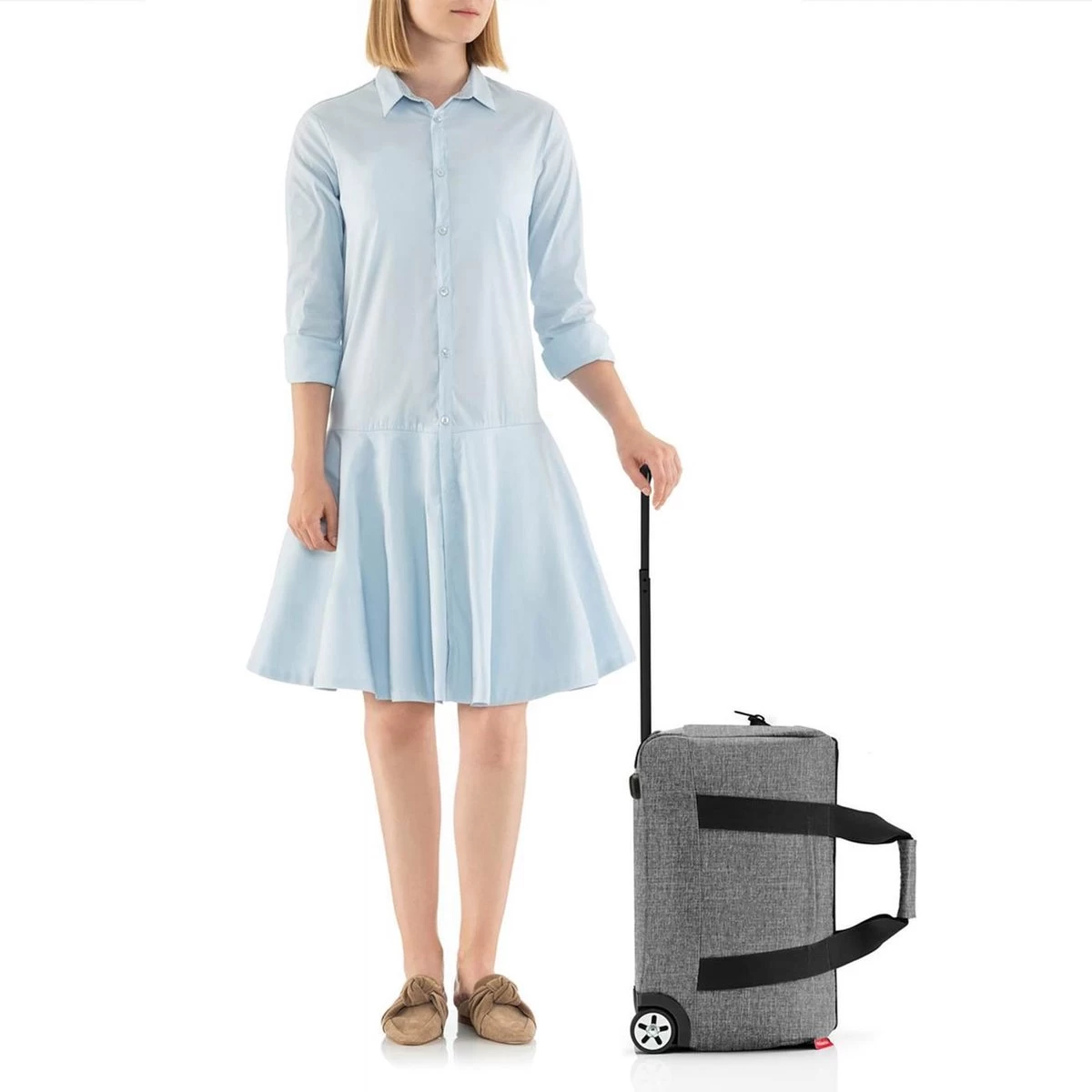 Reisenthel Allrounder Trolley Reiskoffer Reistas Op 2 Wielen - 30L - Twist Silver Grijs 2 Reisenthel Allrounder Trolley Reiskoffer Reistas Op 2 Wielen - 30L - Twist Silver Grijs - Afbeelding 2