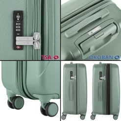CarryOn Skyhopper Reiskoffer - 68.5cm TSA Trolley Met Expander En OKOBAN - Olijf -Reisopslagwinkel 1200x1200 950