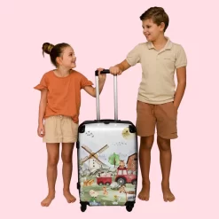 NoBoringSuitcases.com® Koffer Groot - Boerderij - Dieren - Trekker - Jongens - Trolley Koffer Met TSA-slot - Met Wielen - 90 Liter - Reiskoffer - 66 Cm -Reisopslagwinkel 1200x1200 986