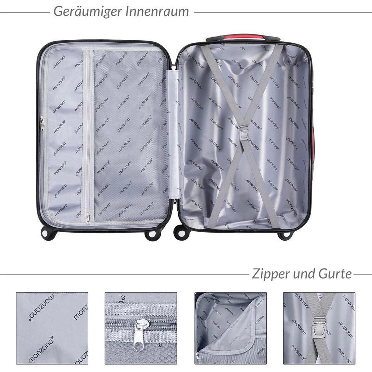 Monzana Hard Case Koffer Baseline XL Zwart 5 Monzana Hard Case Koffer Baseline XL Zwart - Afbeelding 5