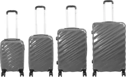 Monopol - Messina - Reiskofferset 4delig! - Hoog Kwaliteit Polycarbonaat - Antraciet- Set / 221 Liter! -Reisopslagwinkel 1200x734 1