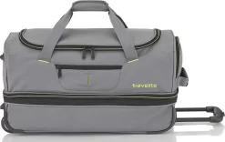 Travelite Basics Wheeled Duffle 55cm Expandable Navy/Orange -Reisopslagwinkel 1200x758 1