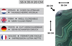 MuchoWow® Koffer - Marmer - Groen - Lijn - Past Binnen 55x40x20 Cm En 55x35x25 Cm - Handbagage - Trolley - Fotokoffer - Cabin Size - Print -Reisopslagwinkel 1200x779 1