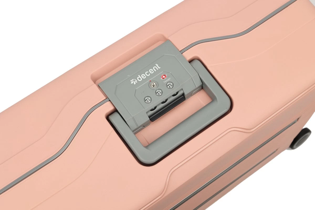 Decent Handbagage Koffer / Trolley / Reiskoffer - 55 Cm - 38 Liter - Polypropyleen - On-Tour - Roze 5 Decent Handbagage Koffer / Trolley / Reiskoffer - 55 Cm - 38 Liter - Polypropyleen - On-Tour - Roze - Afbeelding 5