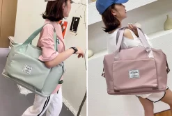 Merkloos Opvouwbare Handbagage Reistas – Opvouwbaar Tot 28 X 18 Cm – Roze -Reisopslagwinkel 1200x813 2