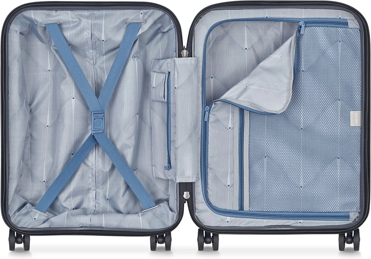 Delsey Handbagage Harde Koffer / Trolley / Reiskoffer - Freestyle - 55 Cm - Grijs 6 Delsey Handbagage Harde Koffer / Trolley / Reiskoffer - Freestyle - 55 Cm - Grijs - Afbeelding 6