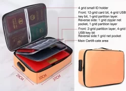 SONTRIX Brandwerende Koffer - Waterdicht - Brandwerend - Brandwerende Tas - Waterdichte Tas - Brandwerende Documententas - Tas - Handtas - Zwart -Reisopslagwinkel 1200x869